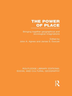cover image of The Power of Place (RLE Social & Cultural Geography)